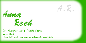 anna rech business card